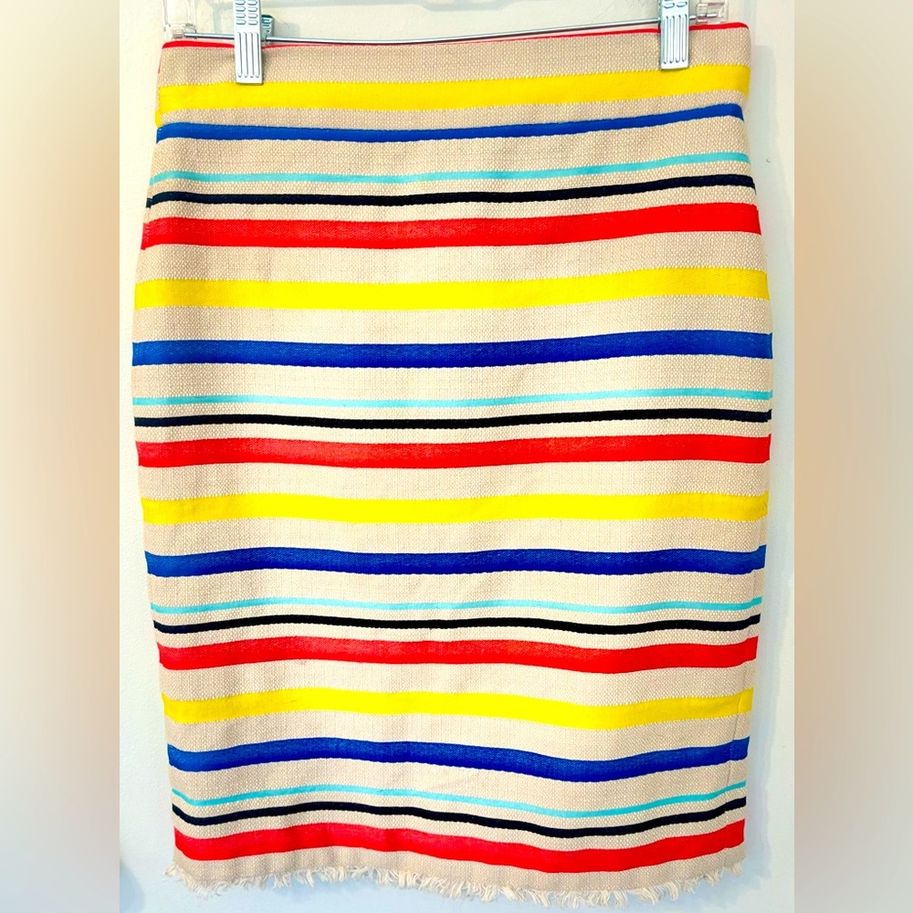 J. Crew Striped Pencil Skirt - Picture 1 of 10